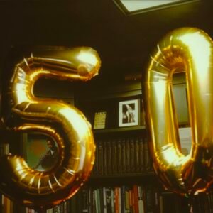Golden Number Foil Balloon Decor